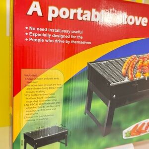 Portable Charcoal Grill - Black - Brand Unspecified